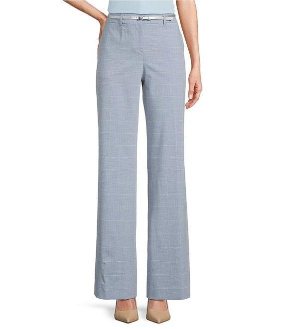 Calvin Klein Windowpane Belted Pants Product Image