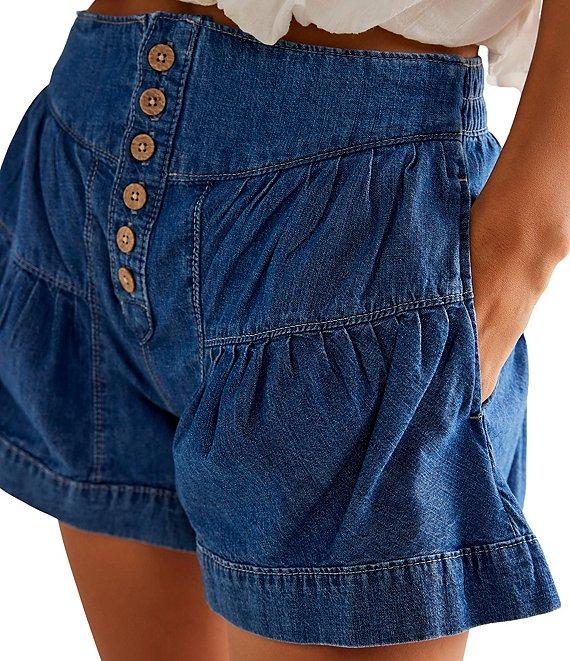 Free People Fleur Denim High Rise Denim Shorts Product Image