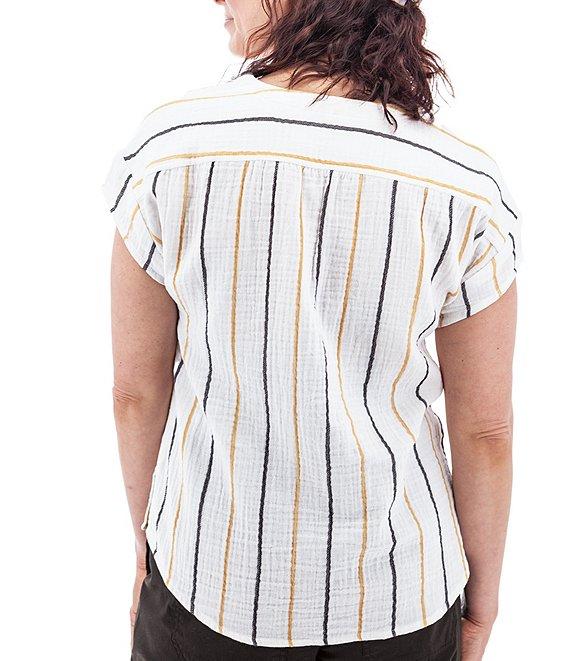 Aventura Kelford Striped V-Neckline Short Sleeve Top Product Image