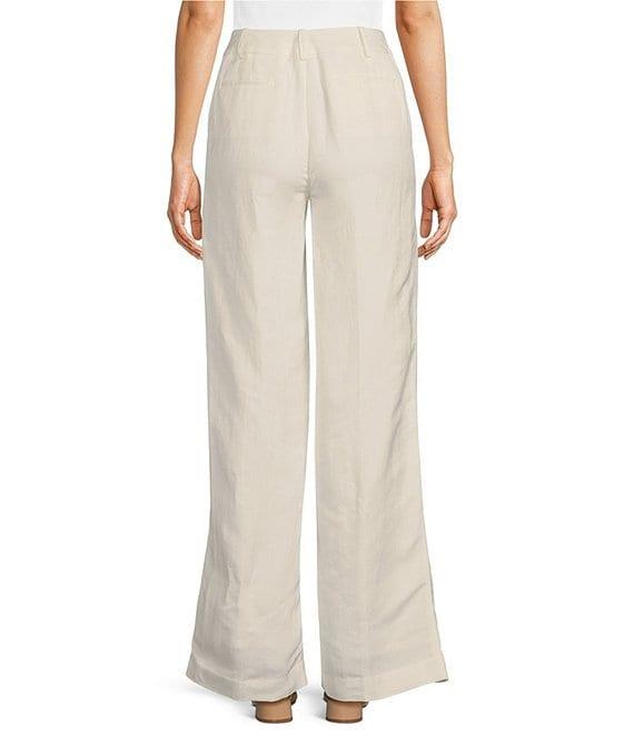 Calvin Klein Linen Blend Straight Leg Pants Product Image