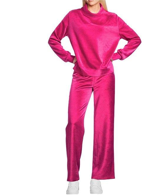 Westbound Coordinating Velour Rib Pull On Wide Leg Pants Product Image