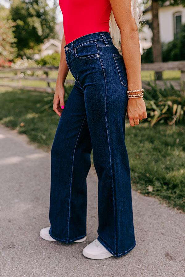 JUST USA Josephine High Waist Wide Leg Jean Product Image