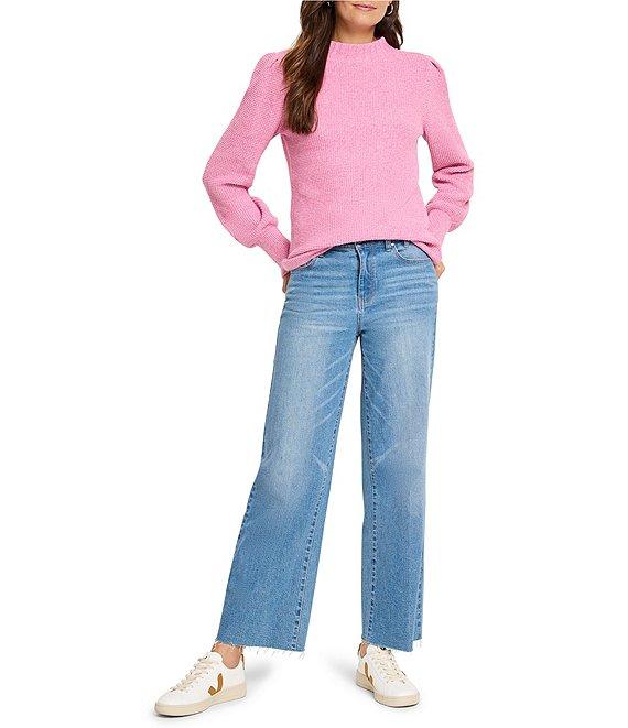 NIC + ZOE Waffle Stitch Knit Crew Neck Long Sleeve Sweater Product Image