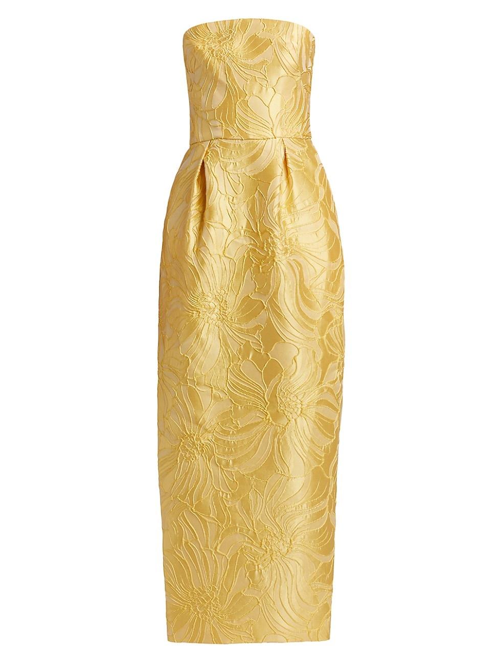 Womens Jacquard Strapless Cocktail Dress Product Image