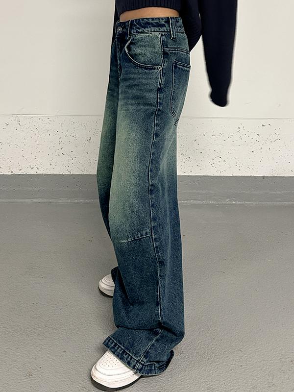 Distressed Dangle Mopping Boyfriend Jeans Product Image