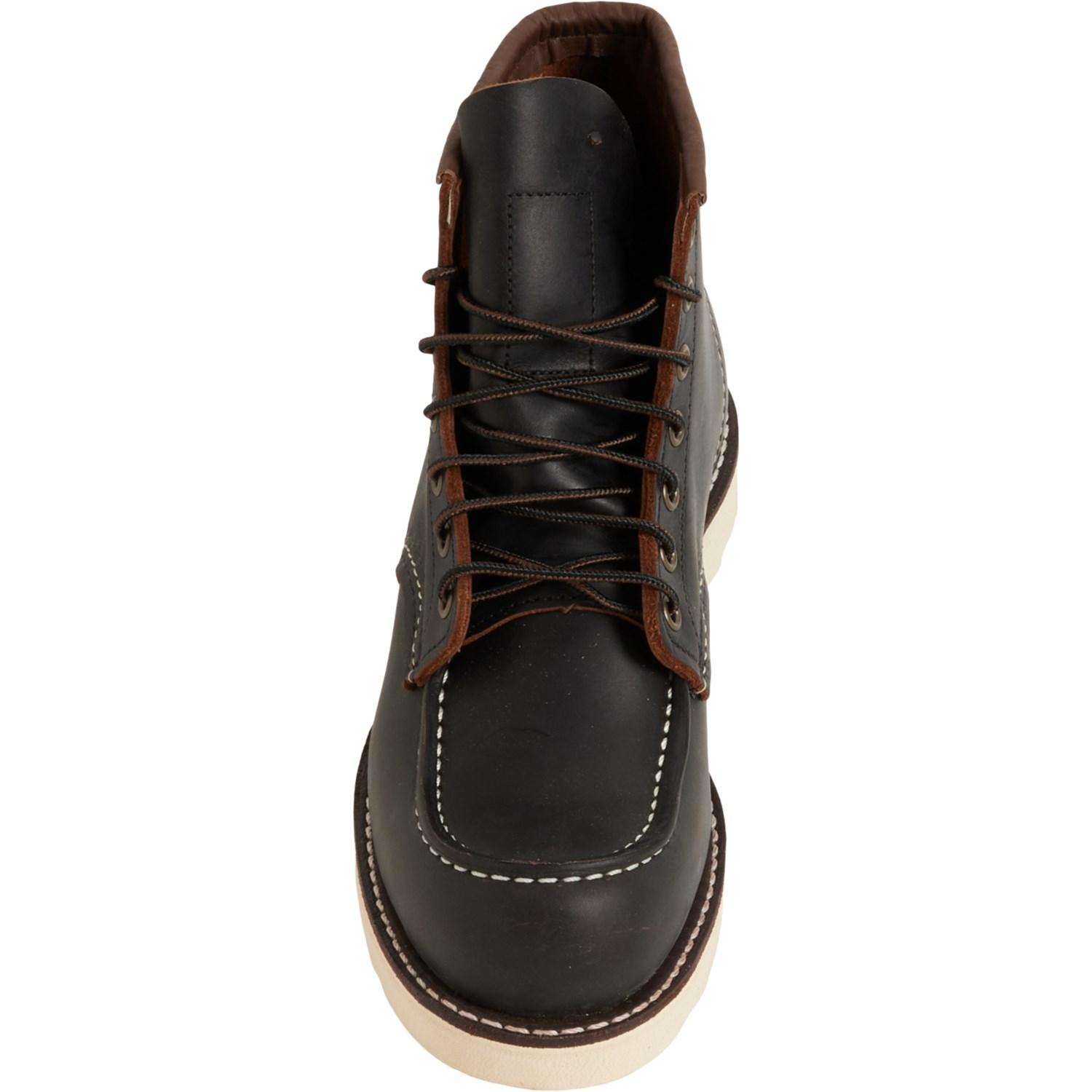 Red Wing 6” Classic Moc-Toe Work Boots - Leather, Factory 2nds (For Men) Product Image