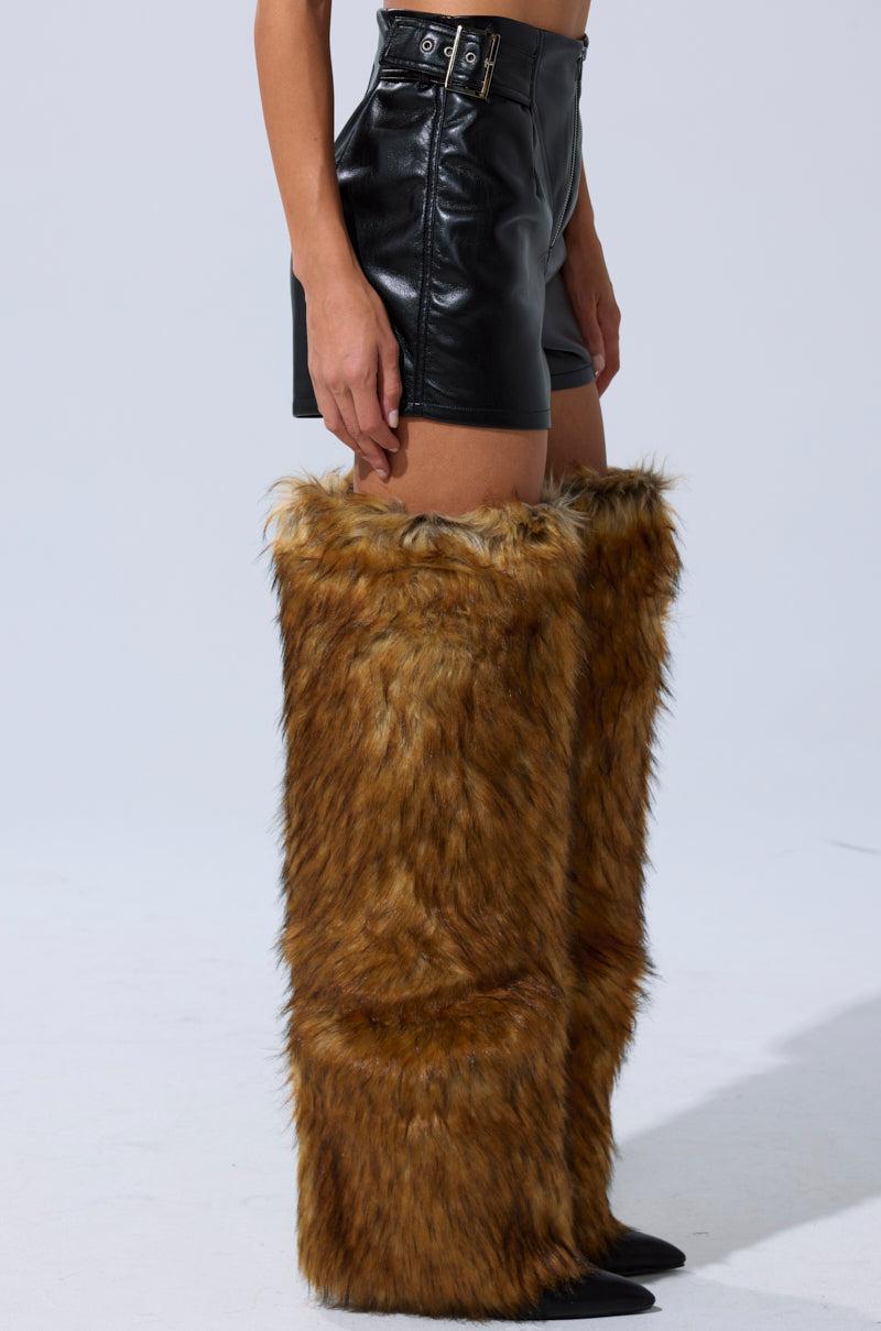 BUILD ME UP FAUX LEATHER SHORT Product Image