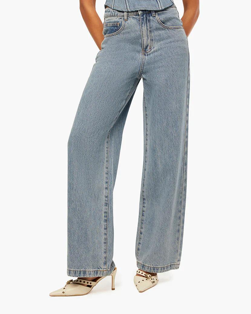 WeWoreWhat Wide Leg Denim Pants Product Image