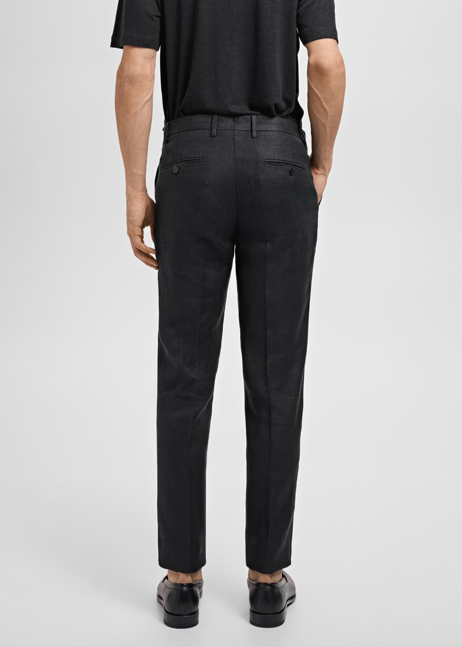 Amalfi 100% linen slim-fit suit pants - Men | MANGO USA Product Image