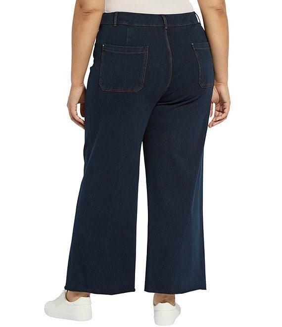 Lysse Plus Size Erin High Waisted Wide Leg Demin Ankle Leggings Product Image