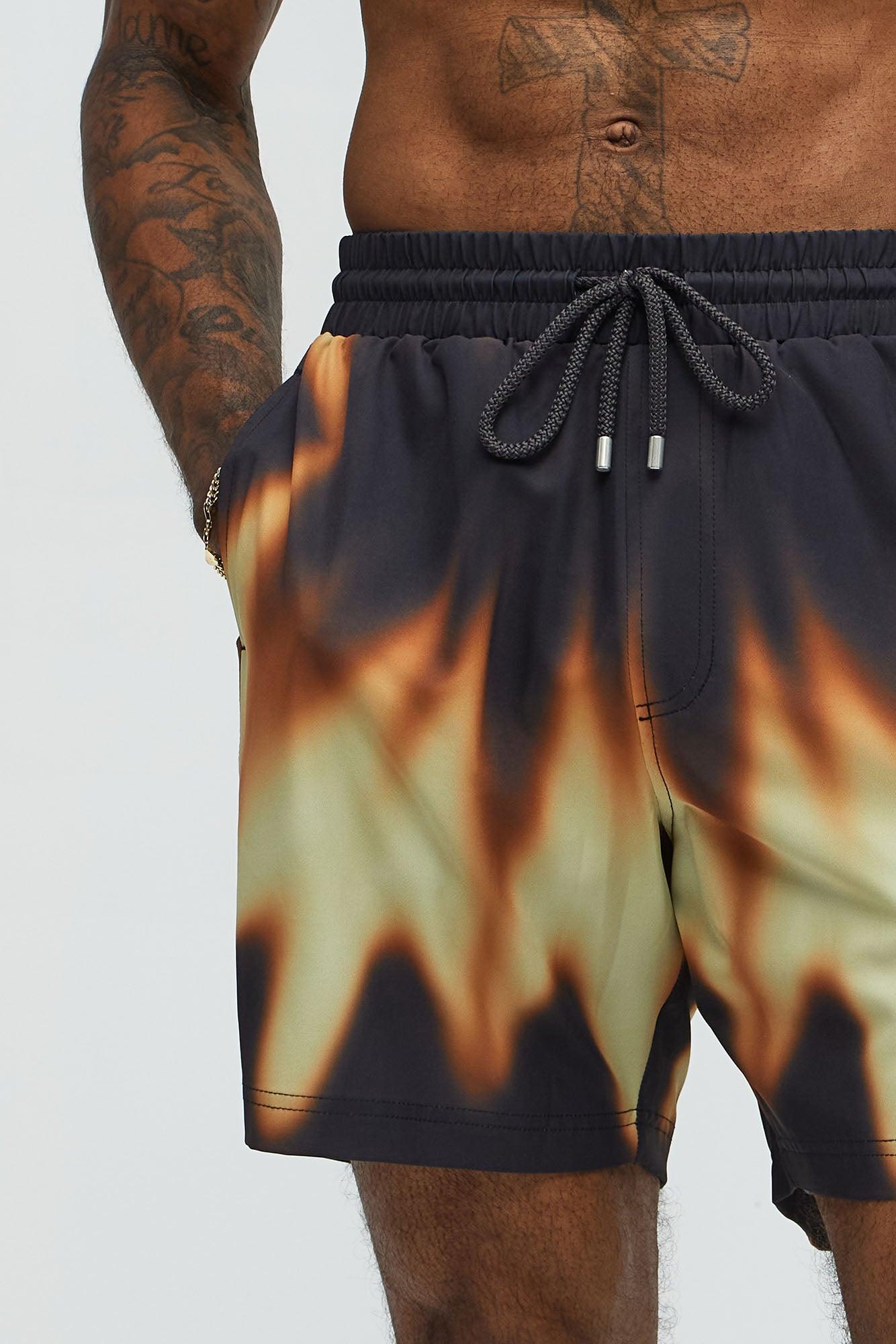 Echo Wave Swim Classic Trunk - Brown/combo Male Product Image