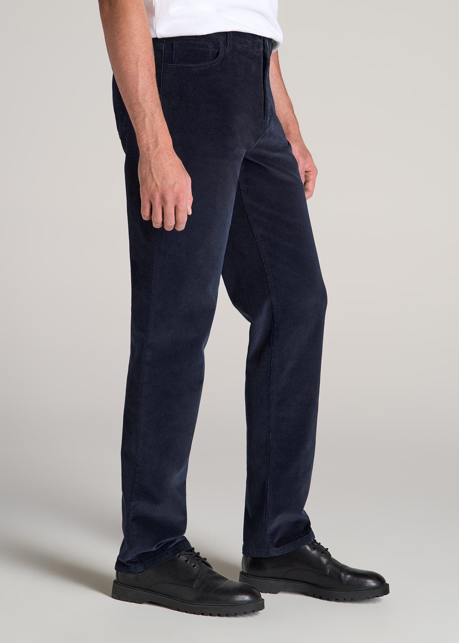 STRAIGHT-LEG Stretch Corduroy Pants for Tall Men in Evening Blue Male Product Image
