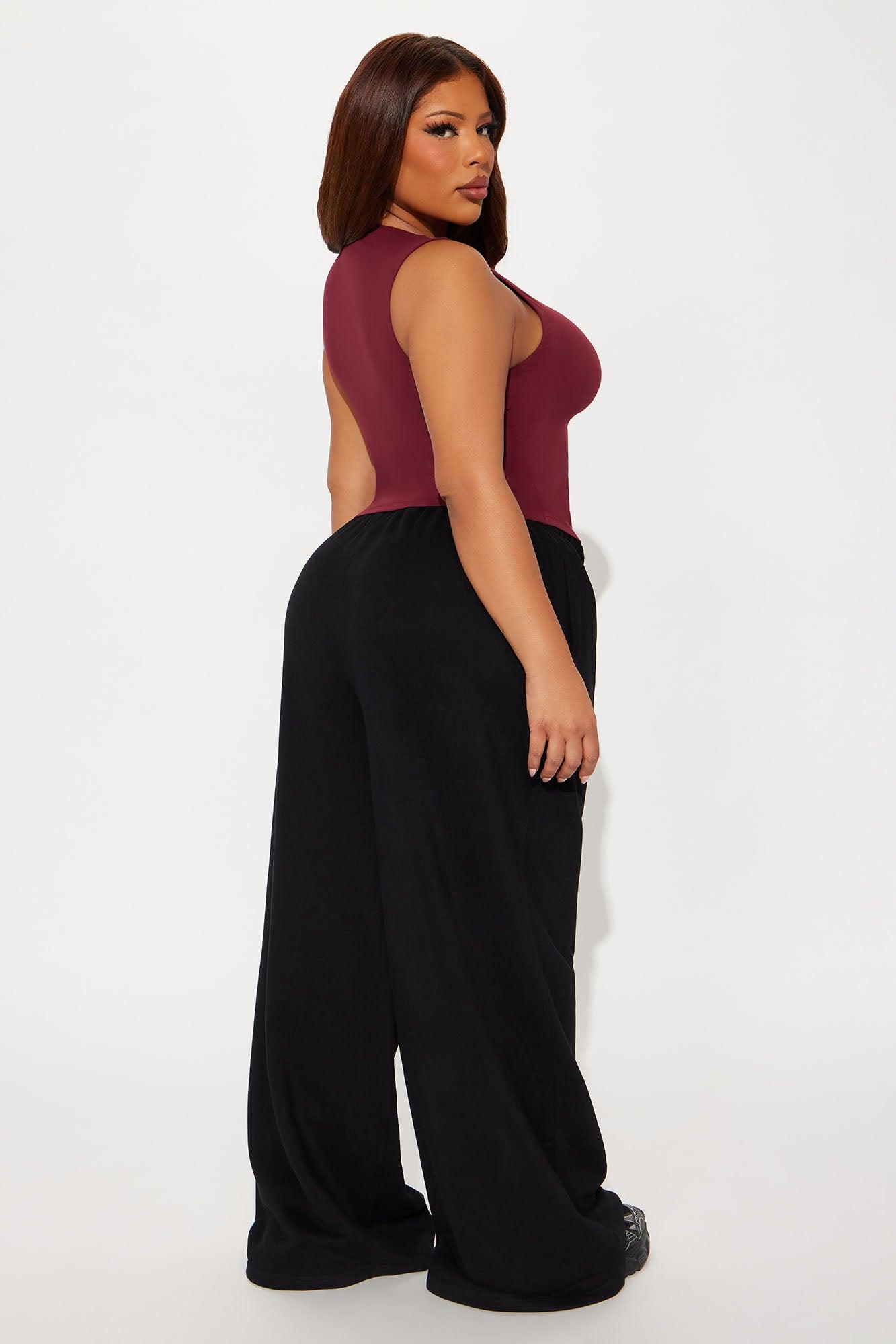 Second Skin Double Lined Zip Front Tank - Wine Female Product Image