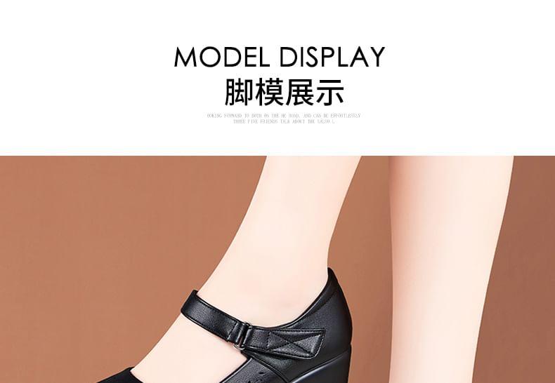 Platform Wedge Mary Jane Pumps Product Image