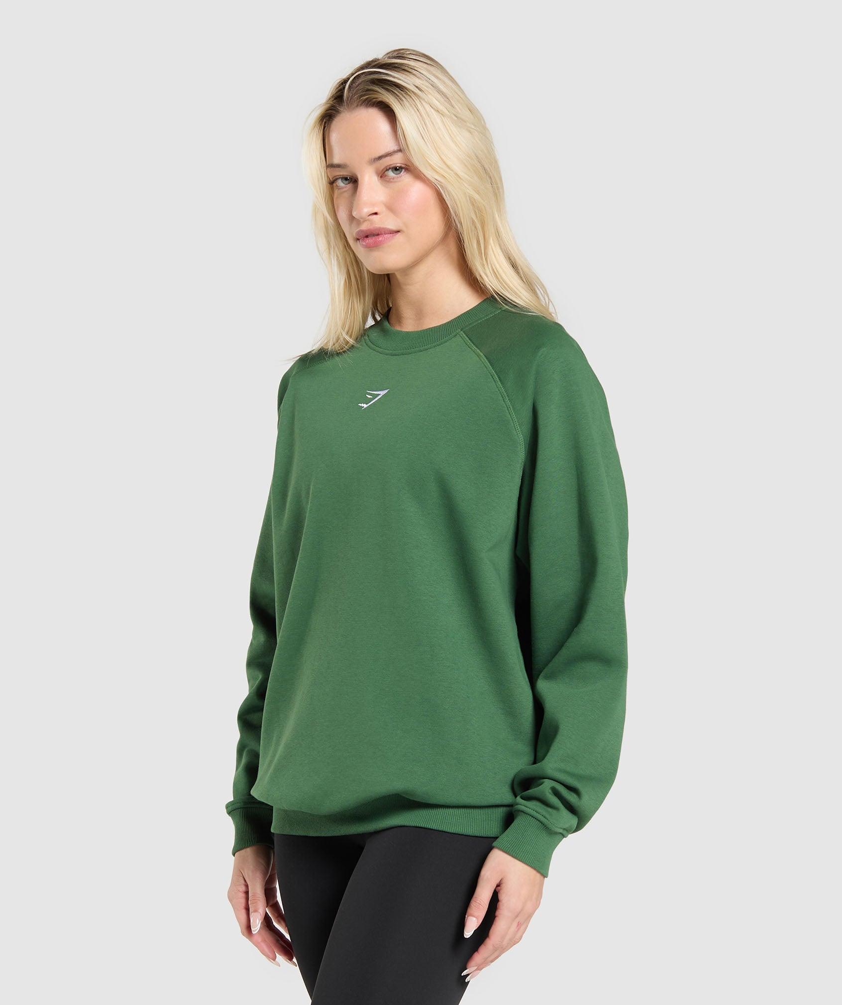 Gymshark Training Oversized Fleece Sweatshirt - Classic Green Female Product Image