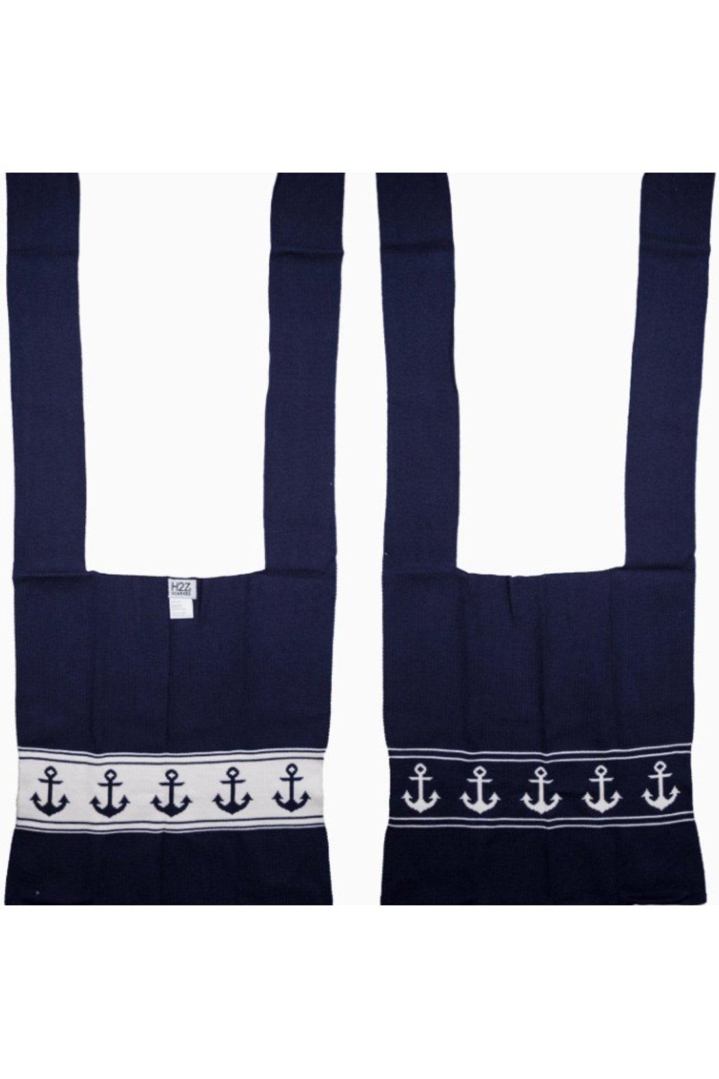Navy Anchors Sweater Scarf Product Image