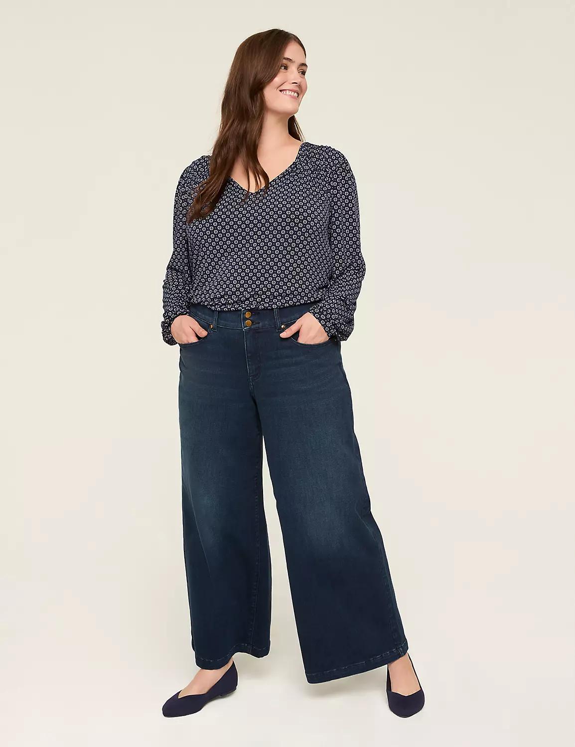 V-Neck Shirred-Yoke Top Product Image