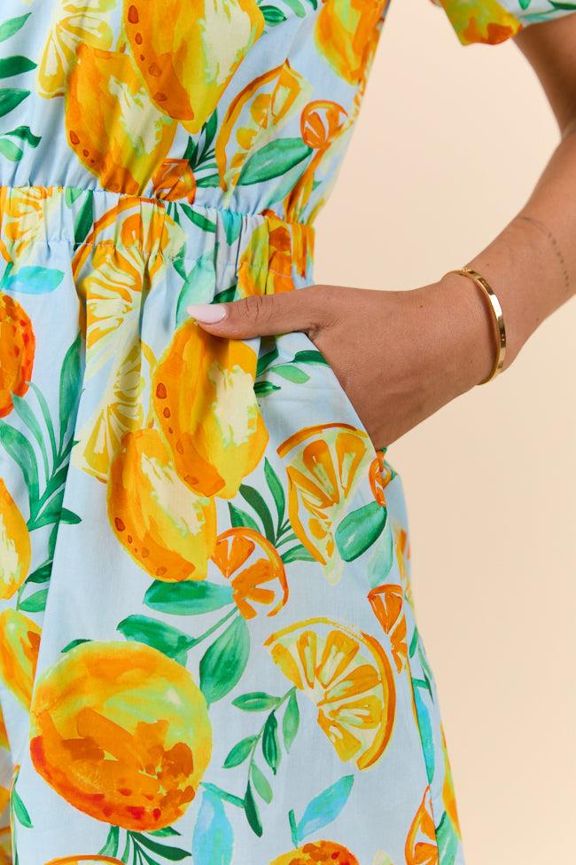 Easy Peasy Citrus Print Romper FINAL SALE Product Image