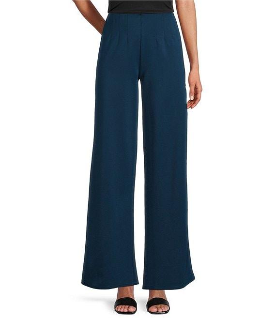 Slim Factor by Investments Lightweight Ponte Knit No Waist Wide Leg Pants Product Image