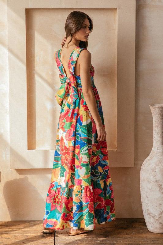 Tropical Print Maxi Dress Product Image