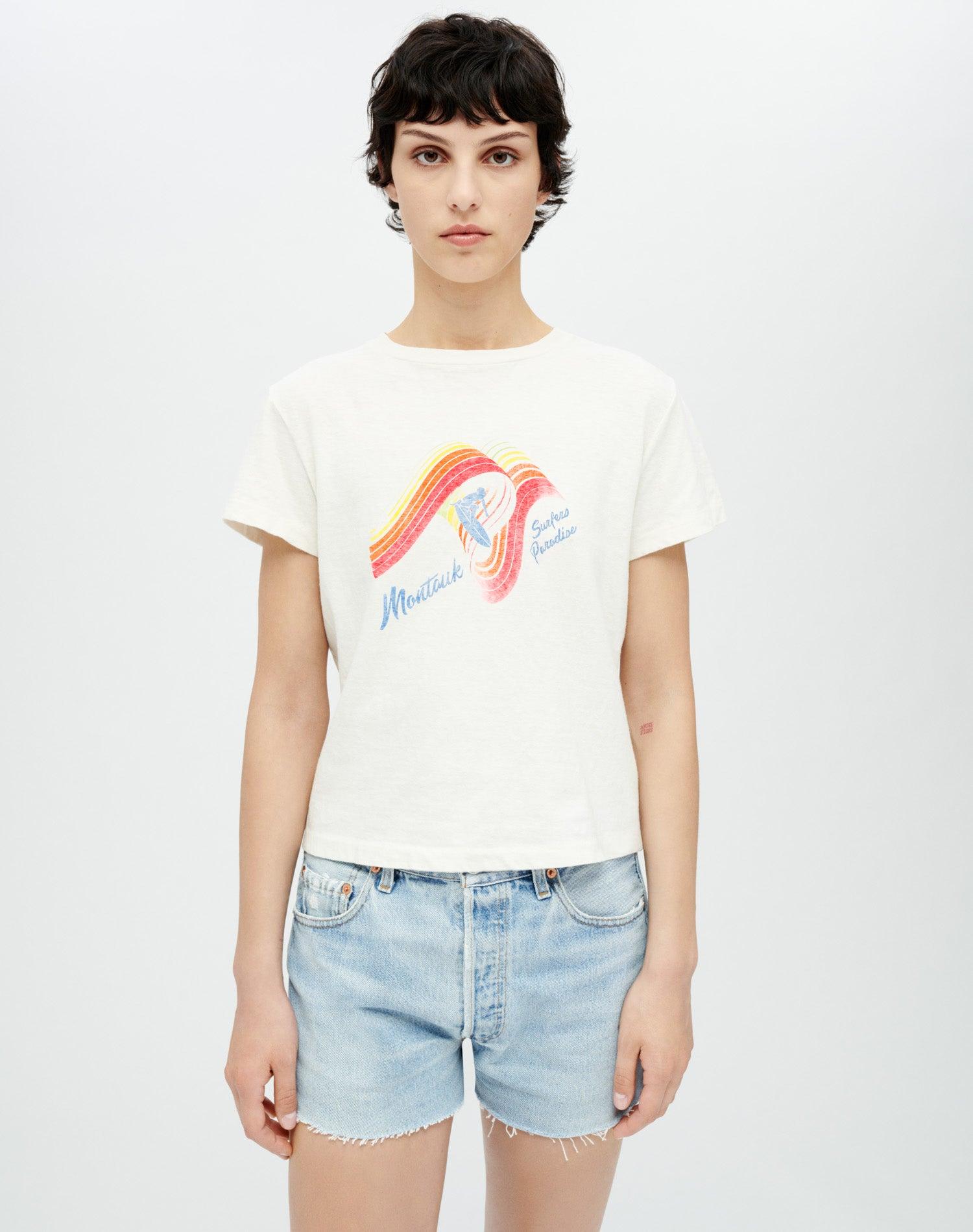 Classic "Montauk" Tee -  Vintage White Female Product Image