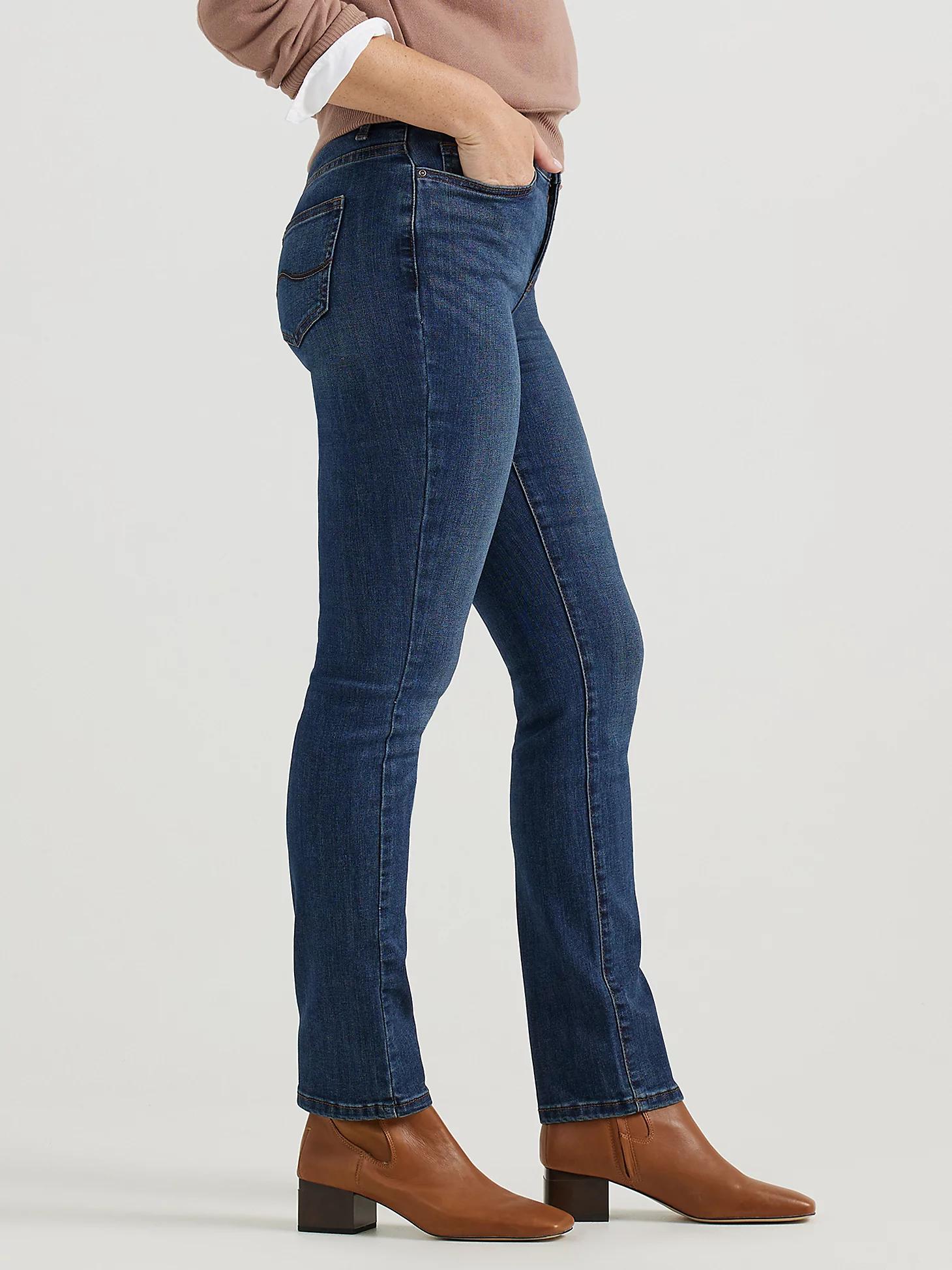 Women's Ultra Lux Comfort with Flex Motion Straight Jean (Petite) | Women's Jeans | Lee® Product Image