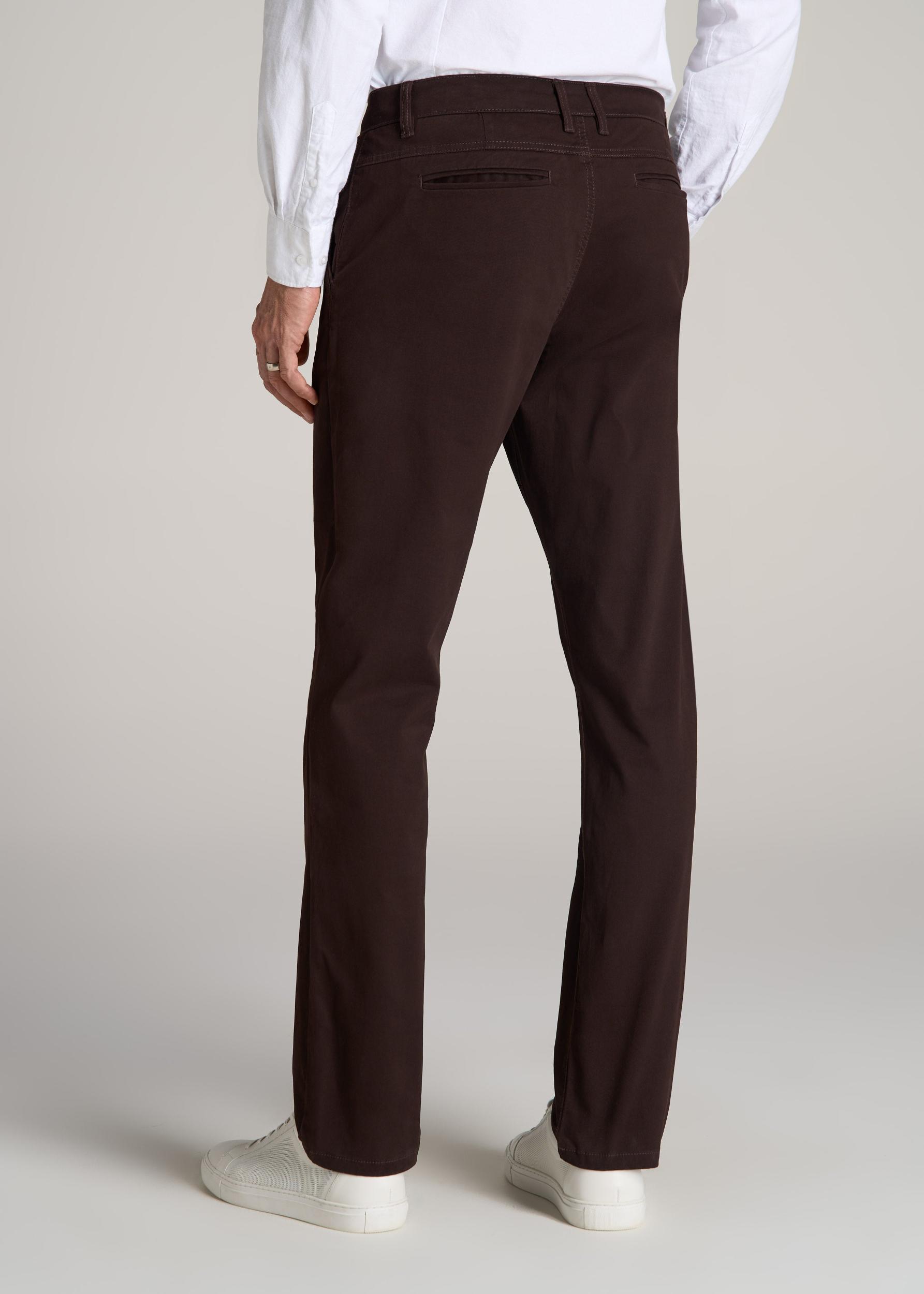 J1 STRAIGHT Leg Chinos for Tall Men in Chocolate Male Product Image