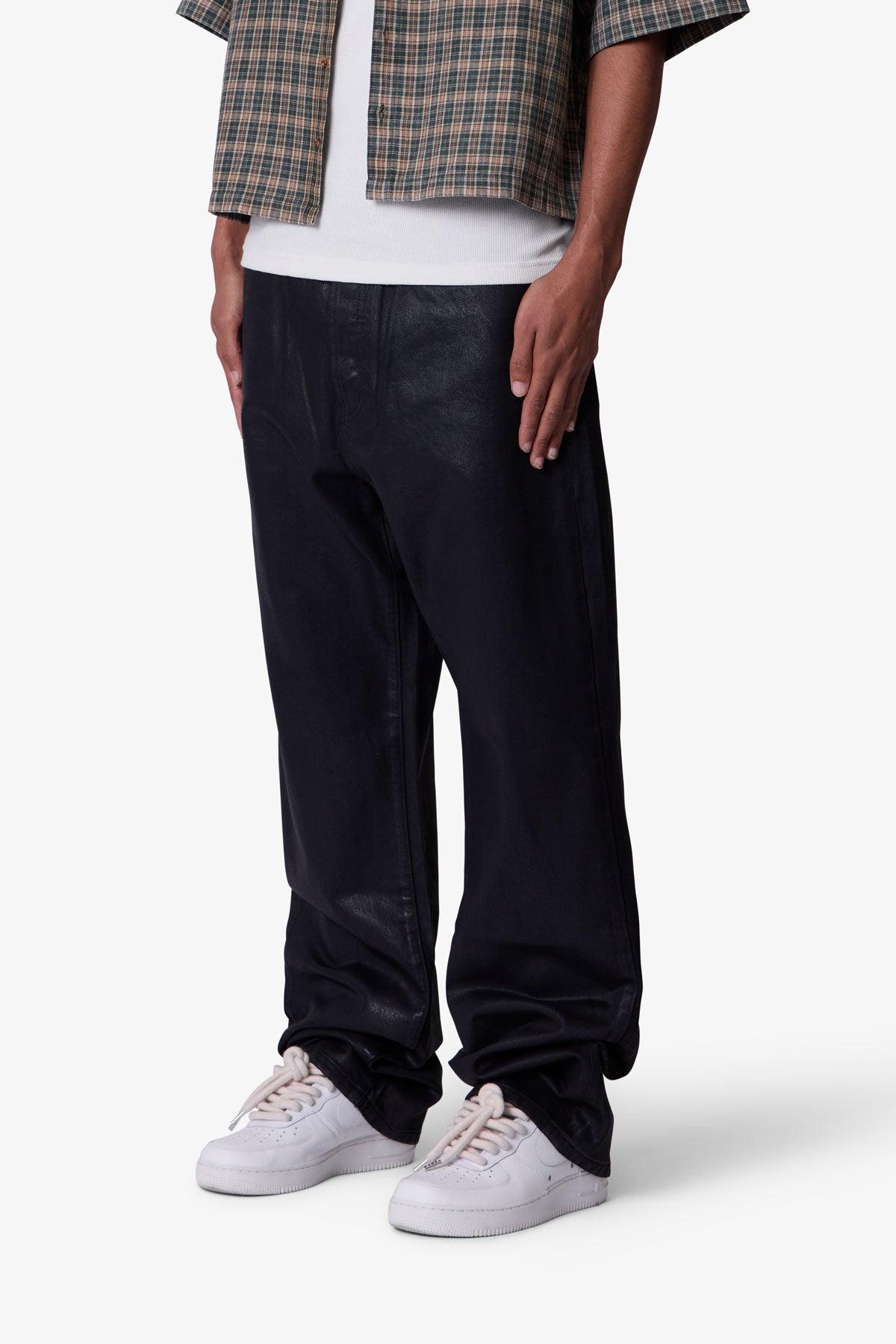Waxed Ultra Baggy Denim - Black Product Image