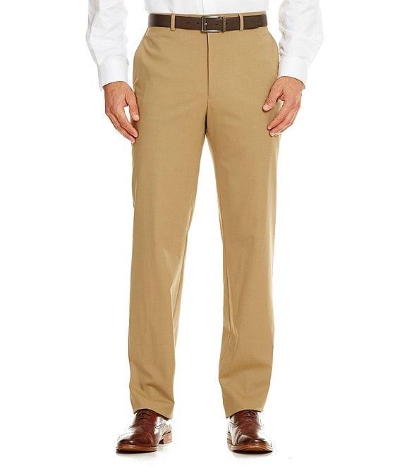 Hart Schaffner Marx Performance New York Modern Fit Flat Front Solid Dress Pants Product Image