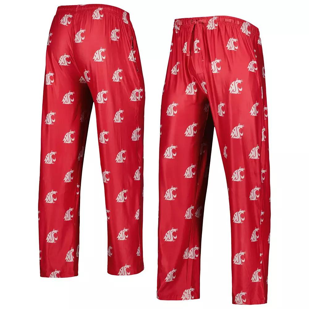 Men's Concepts Sport Crimson Washington State Cougars Logo Flagship Allover Print Pants, Size: Medium, Wsc Red Product Image