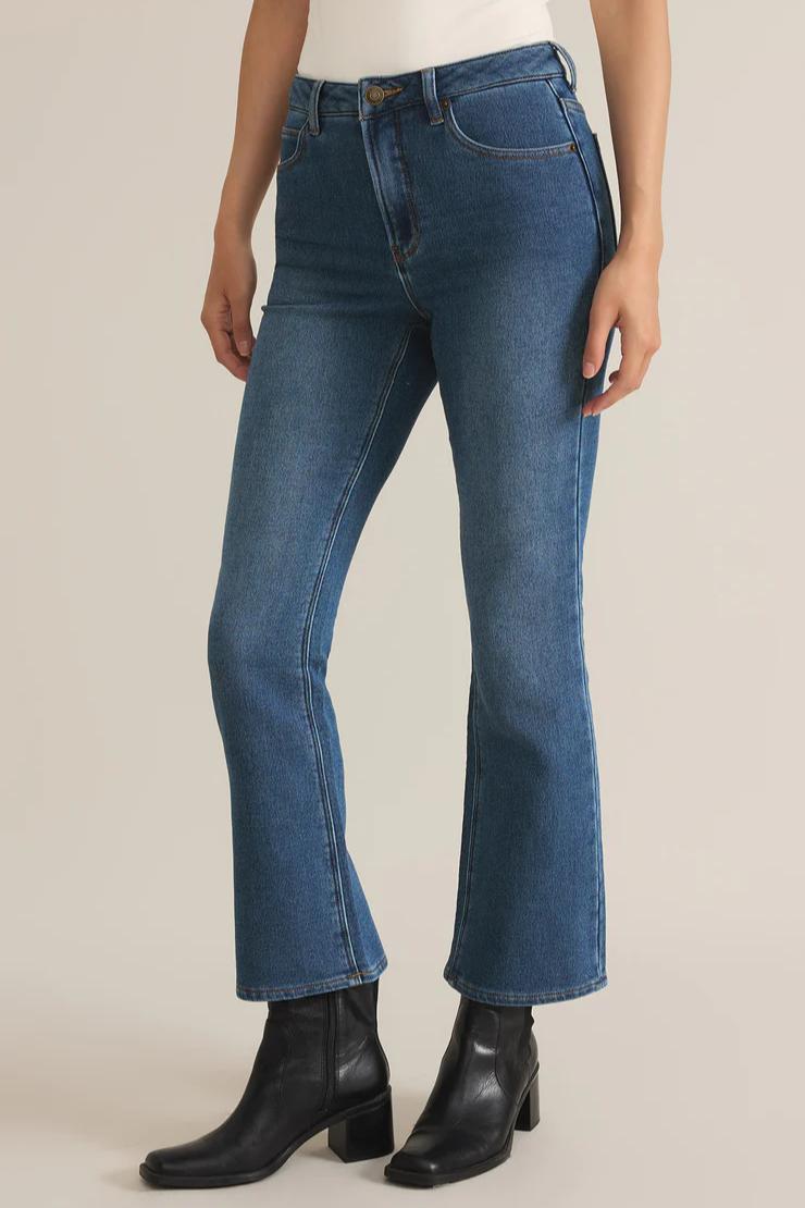 Lia Ankle Kick Flare Denim Pant Product Image