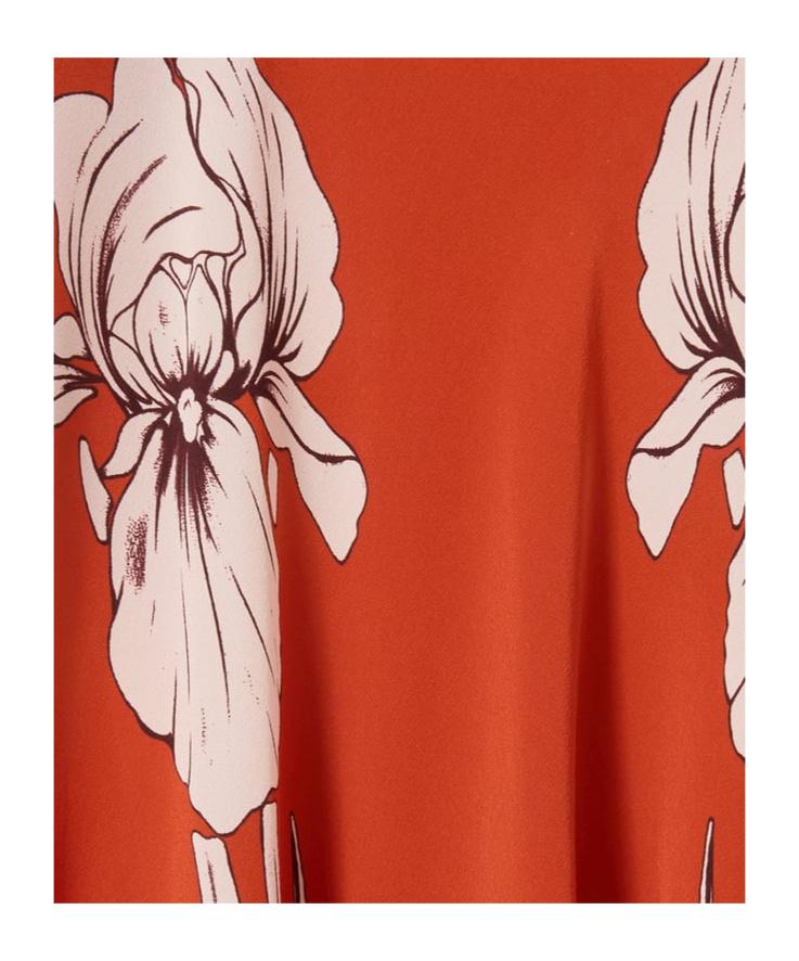 LA DOUBLEJ Marlene Floral-print Silk-crepe Maxi Dress In Iris Placée Product Image