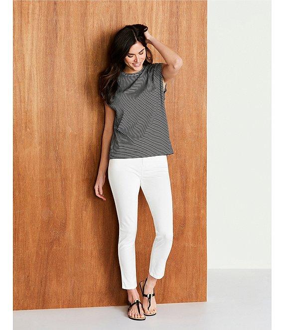 Gibson & Latimer Perfect Fit Ankle Side Slit Skinny Twill Jeans Product Image