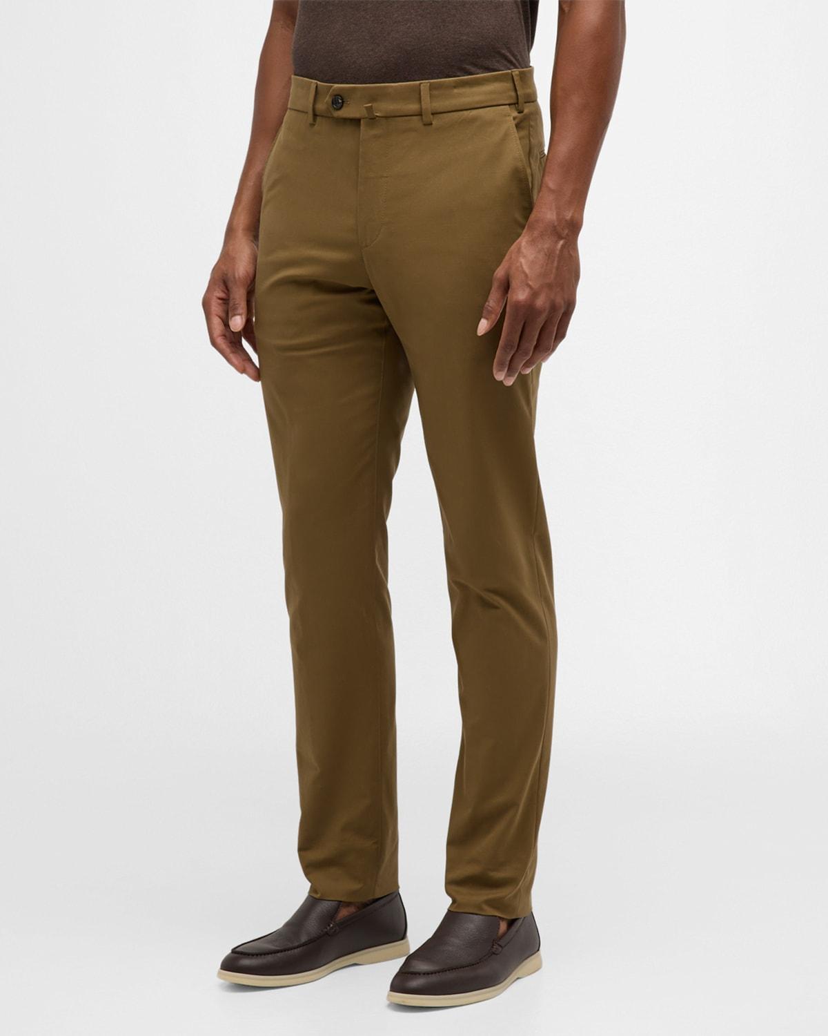 Mens Carlo Hyannis Straight Cotton Trousers Product Image