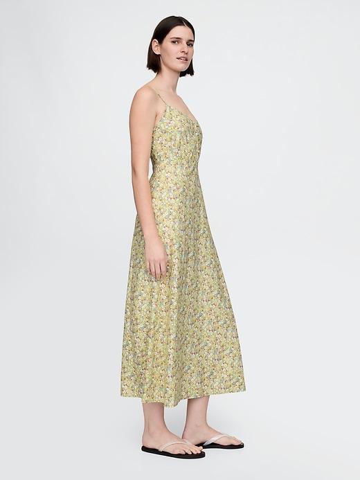 Linen-Blend Maxi Slip Dress Product Image