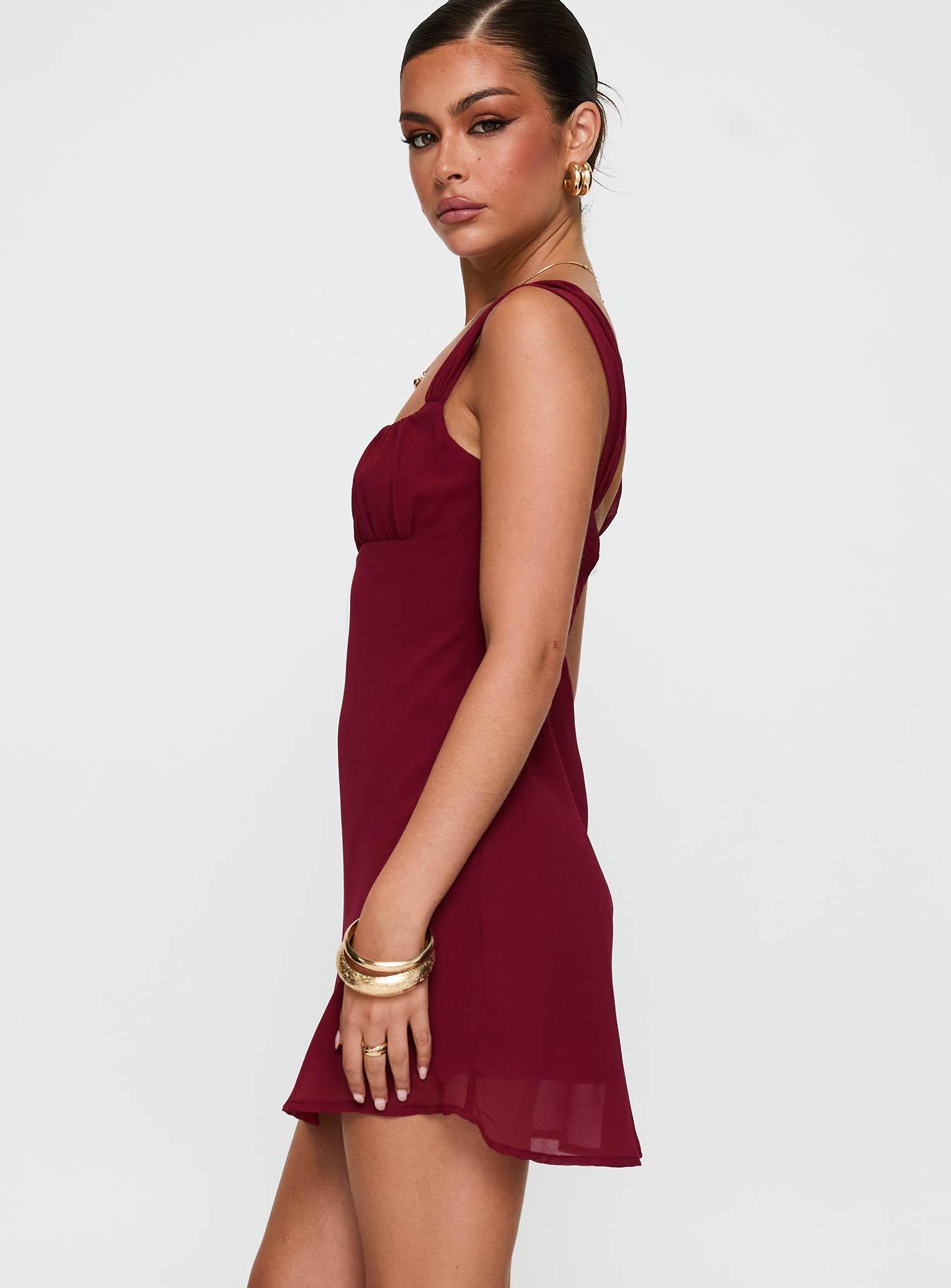 Solasta Mini Dress Red Product Image