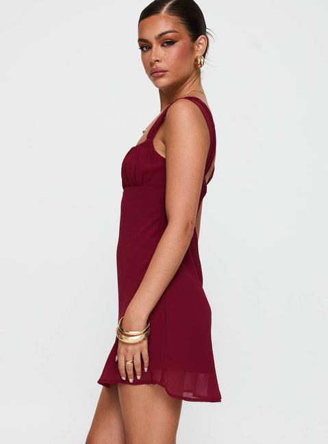 Solasta Mini Dress Red Product Image