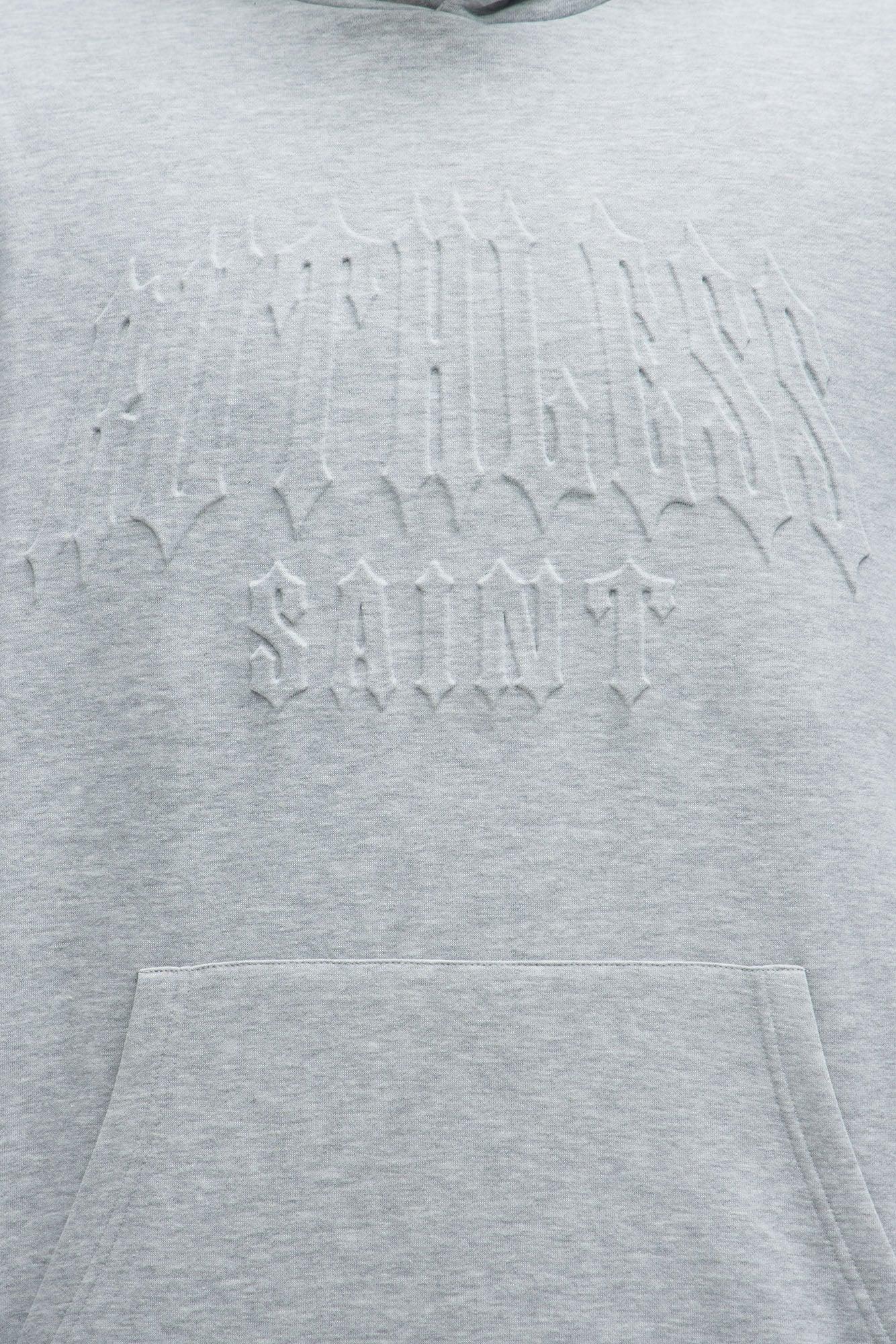 Tyson Ruthless Saints Embossed Hoodie - Heather Grey Product Image