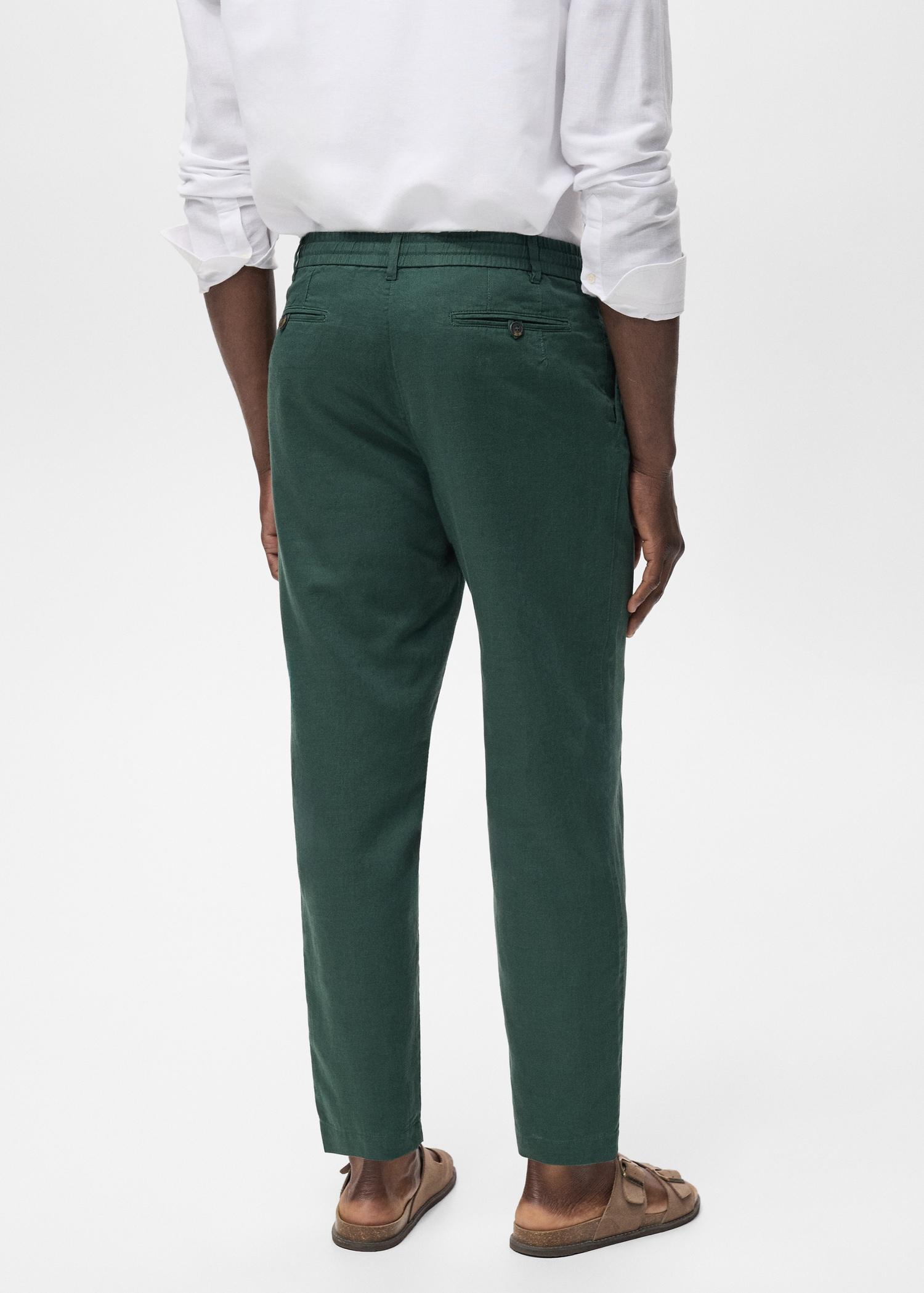 Slim-fit pants with drawstring - Men | MANGO USA Product Image