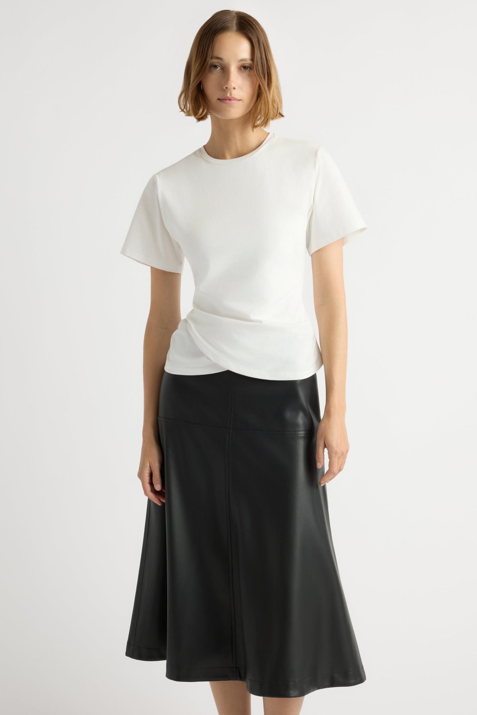 Harley A-Line Vegan Leather Skirt Product Image