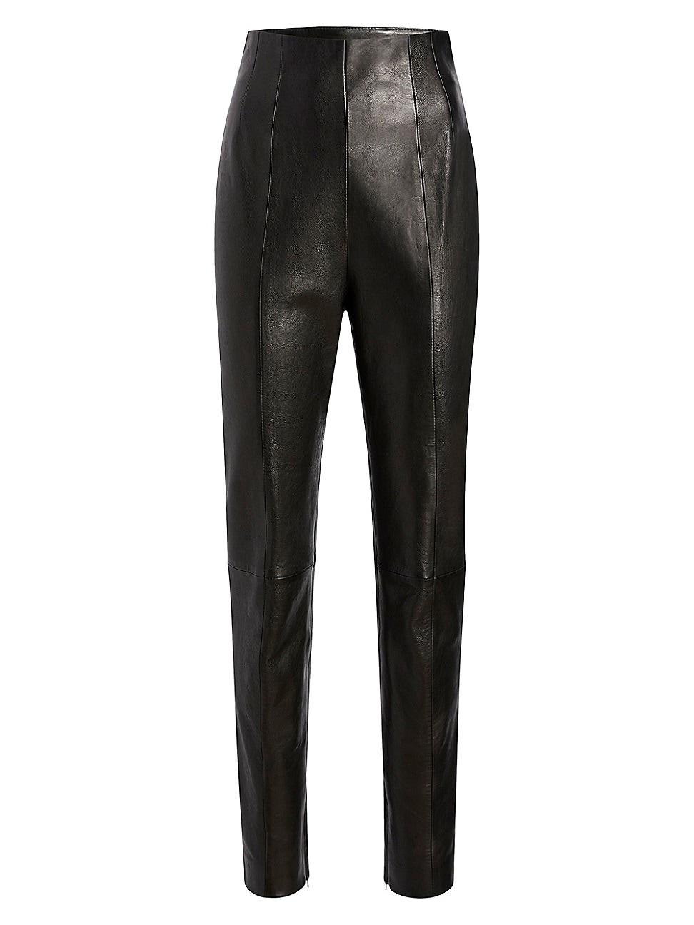 Womens Lenn Leather Cigarette Pants Product Image