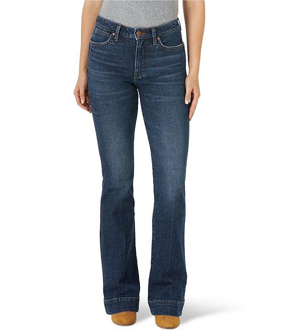 Wrangler® High Rise Trouser Flare Jeans Product Image
