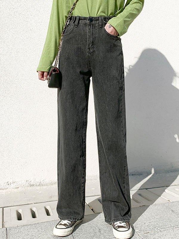 High Waist Baggy Boyfriend Jeans Product Image