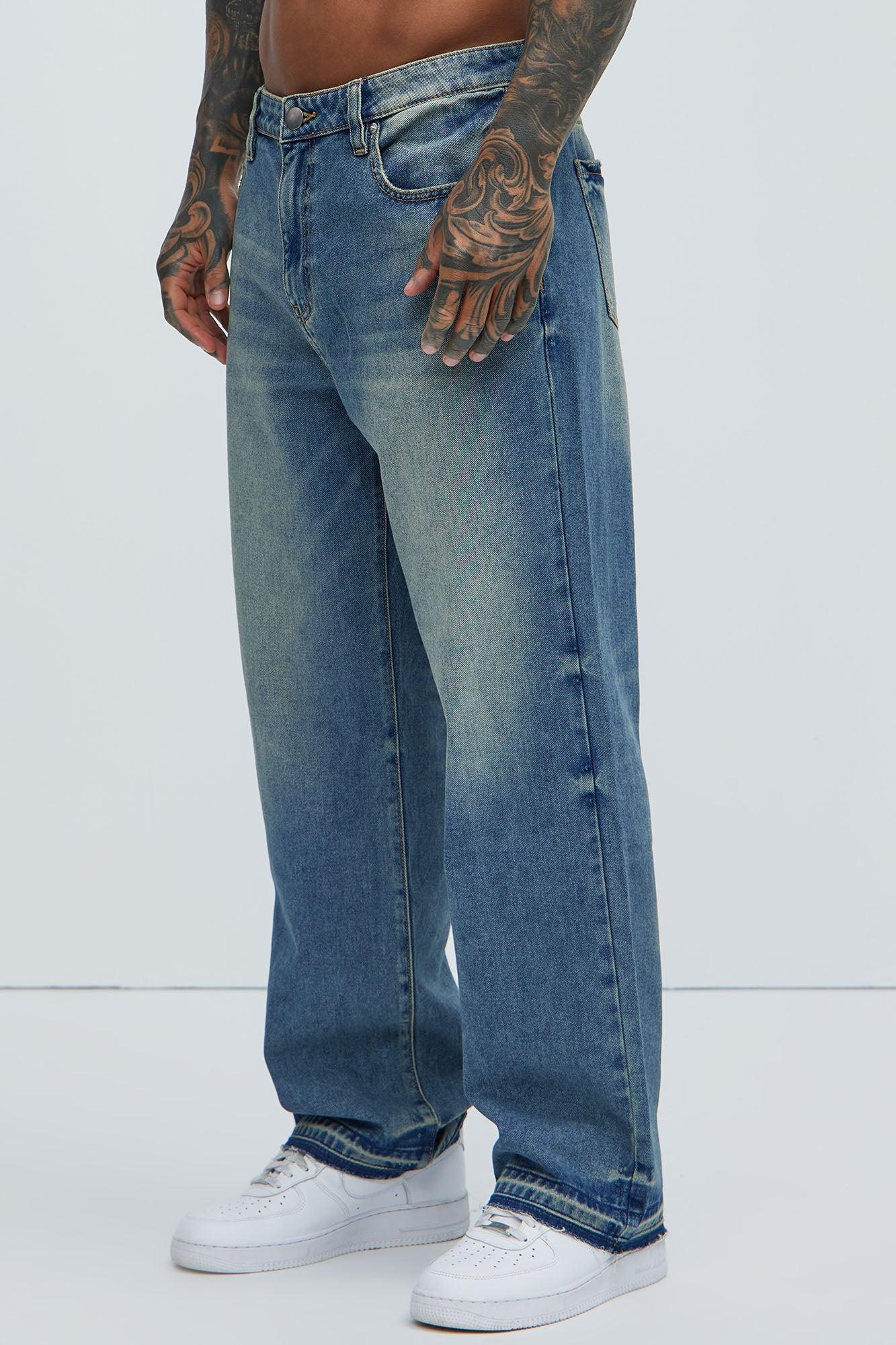 Corey Casual Blue Dean Straight Jeans - Medium Blue Wash Product Image