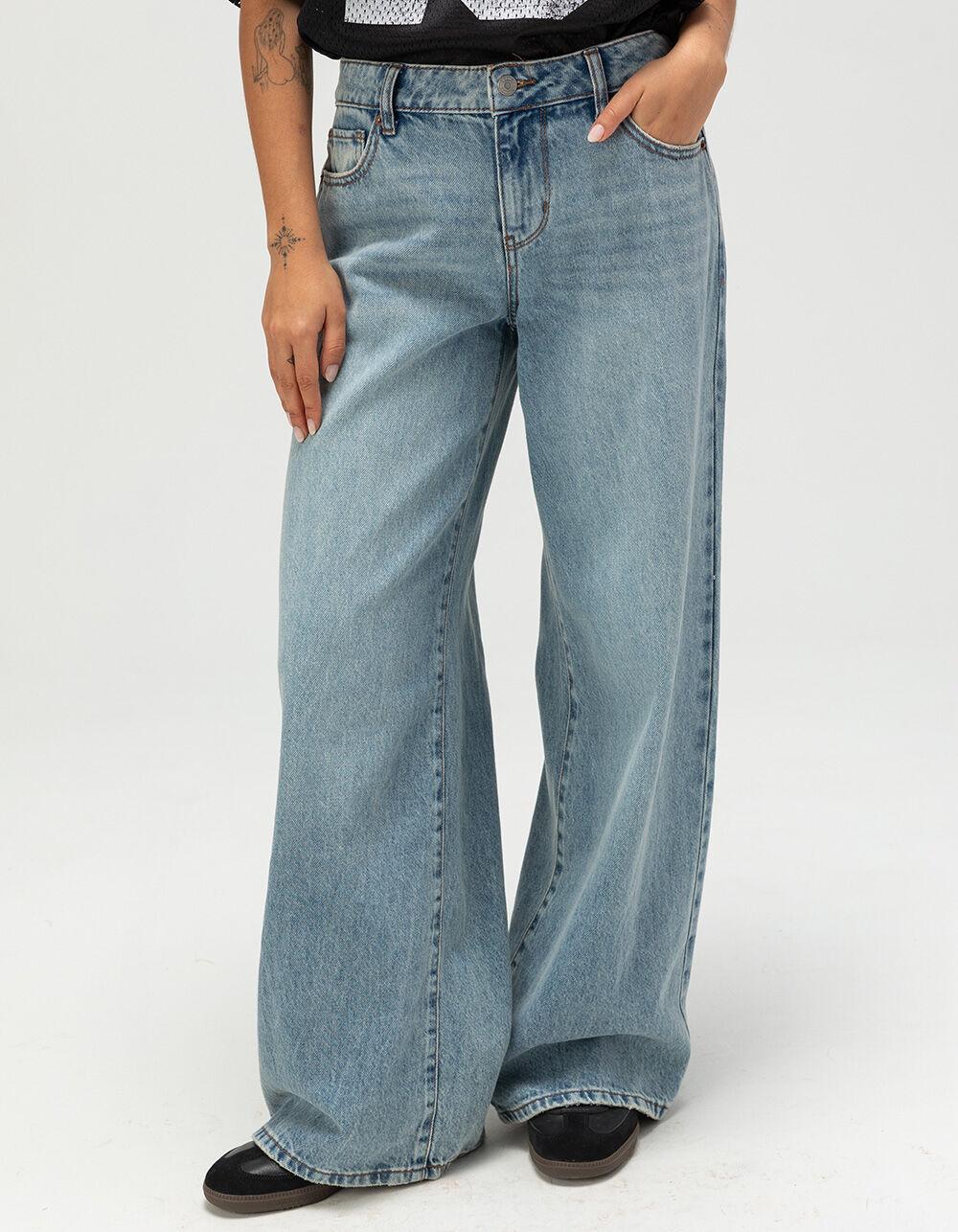 RSQ Womens High Rise Baggy Jeans - WASHED BLACK Product Image