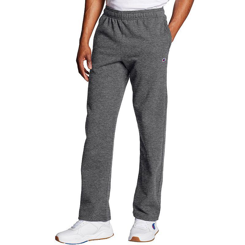 Mens Champion Powerblend Fleece Pants Granite Grey Product Image