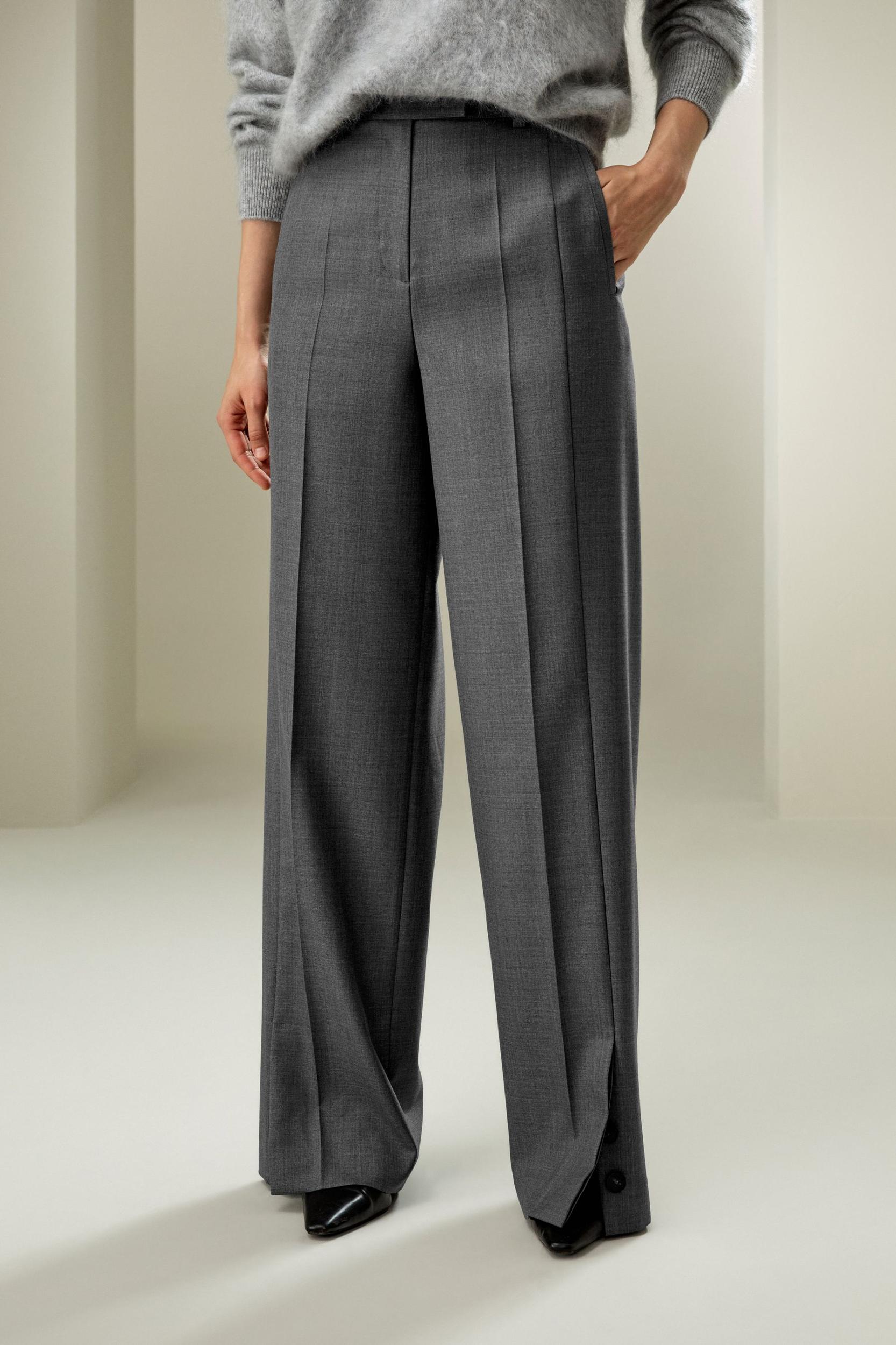 LILYSILK Women'S Wool Slacks - Black Wool Silk Blend - Ultimate Luxury Machine Washable Trousers 16 Product Image