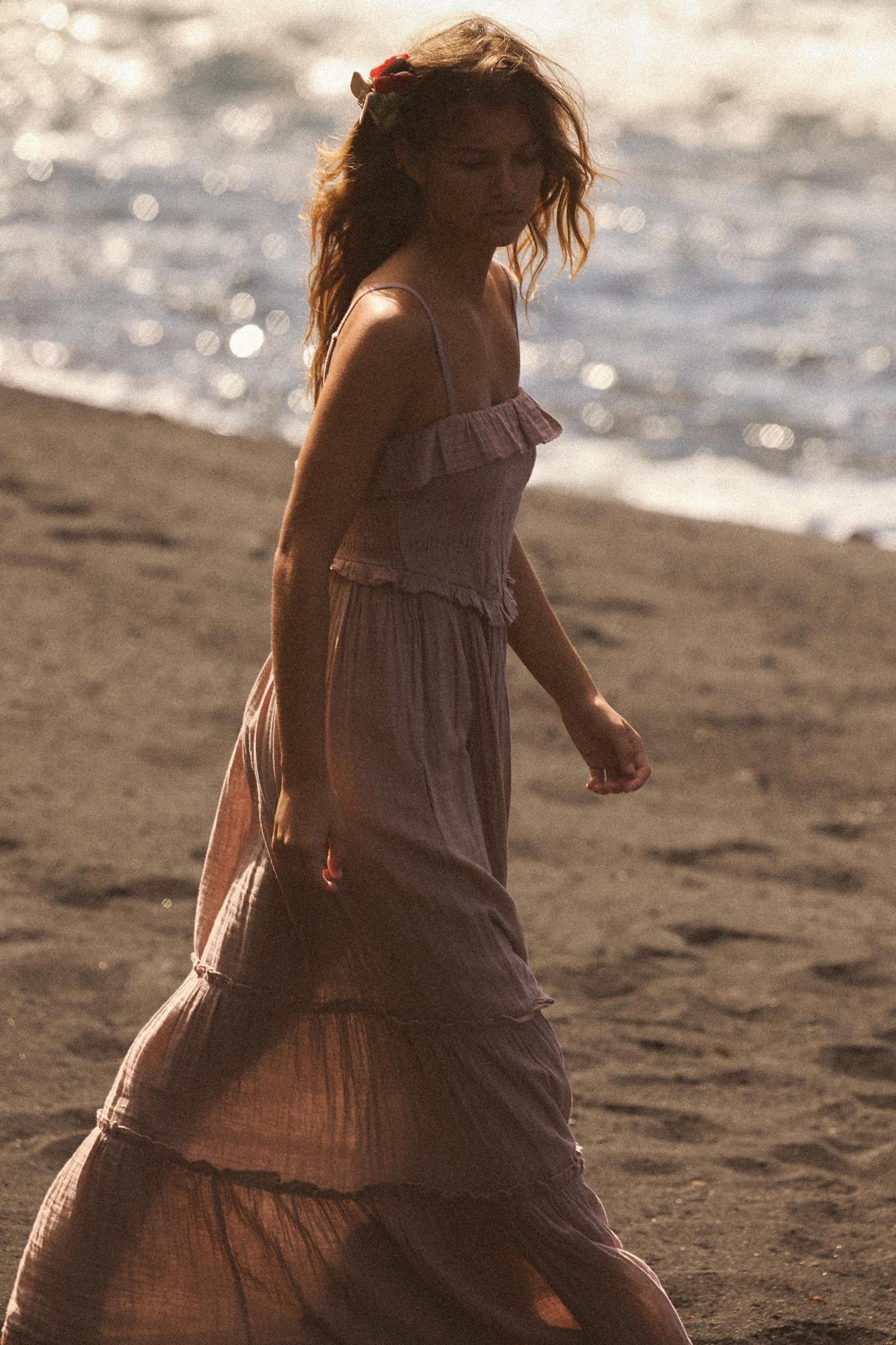 RUFFLED MIDI DRESS Product Image