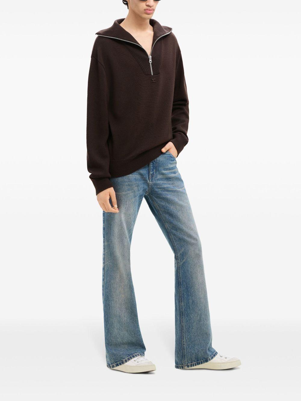 logo-embroidered wool sweater Product Image