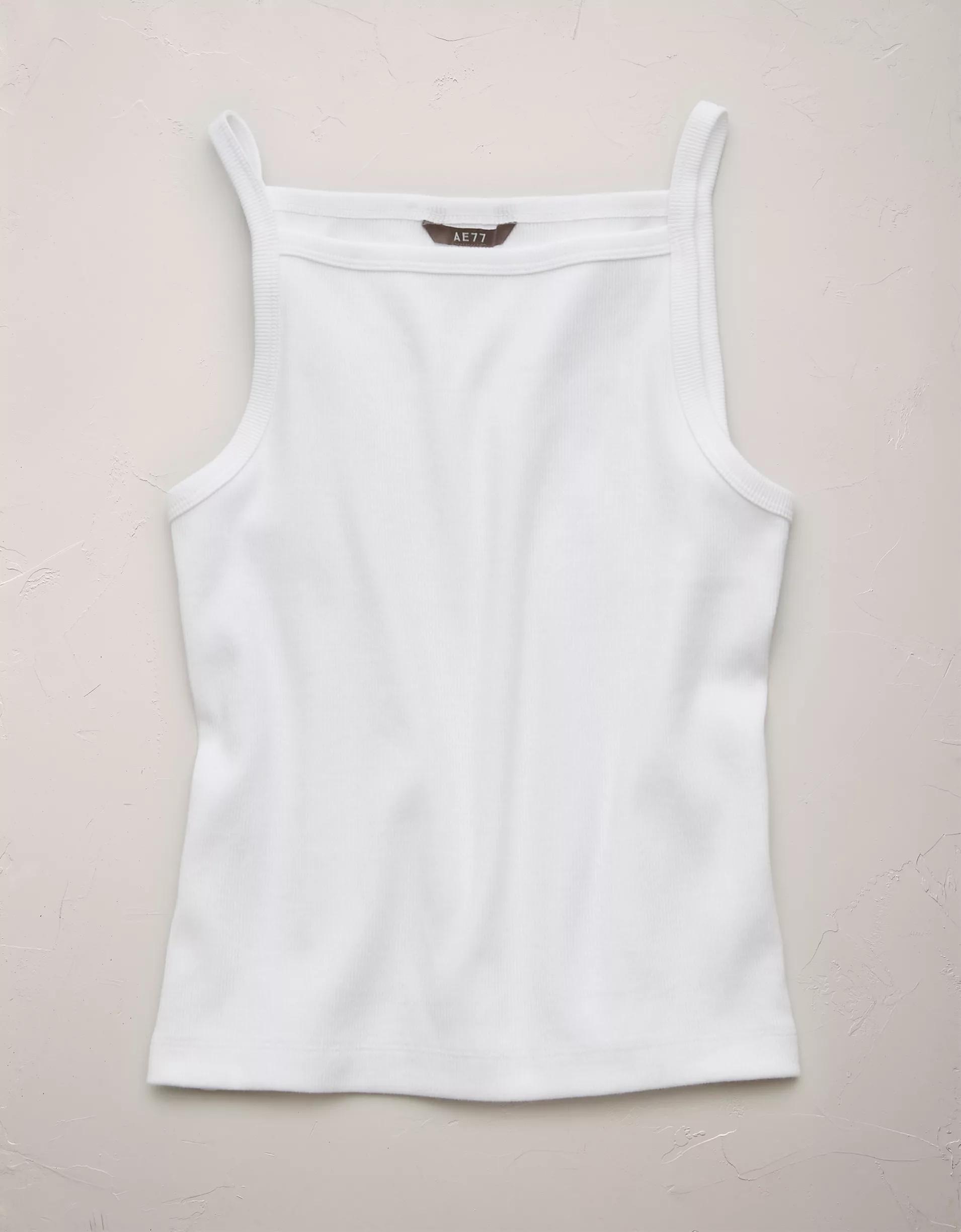 AE77 Premium Straight Neck Tank Top Product Image